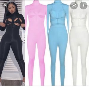 NWT DO MY SELF TURTLE NECK PEEK A BOOB ROMPER SZ L